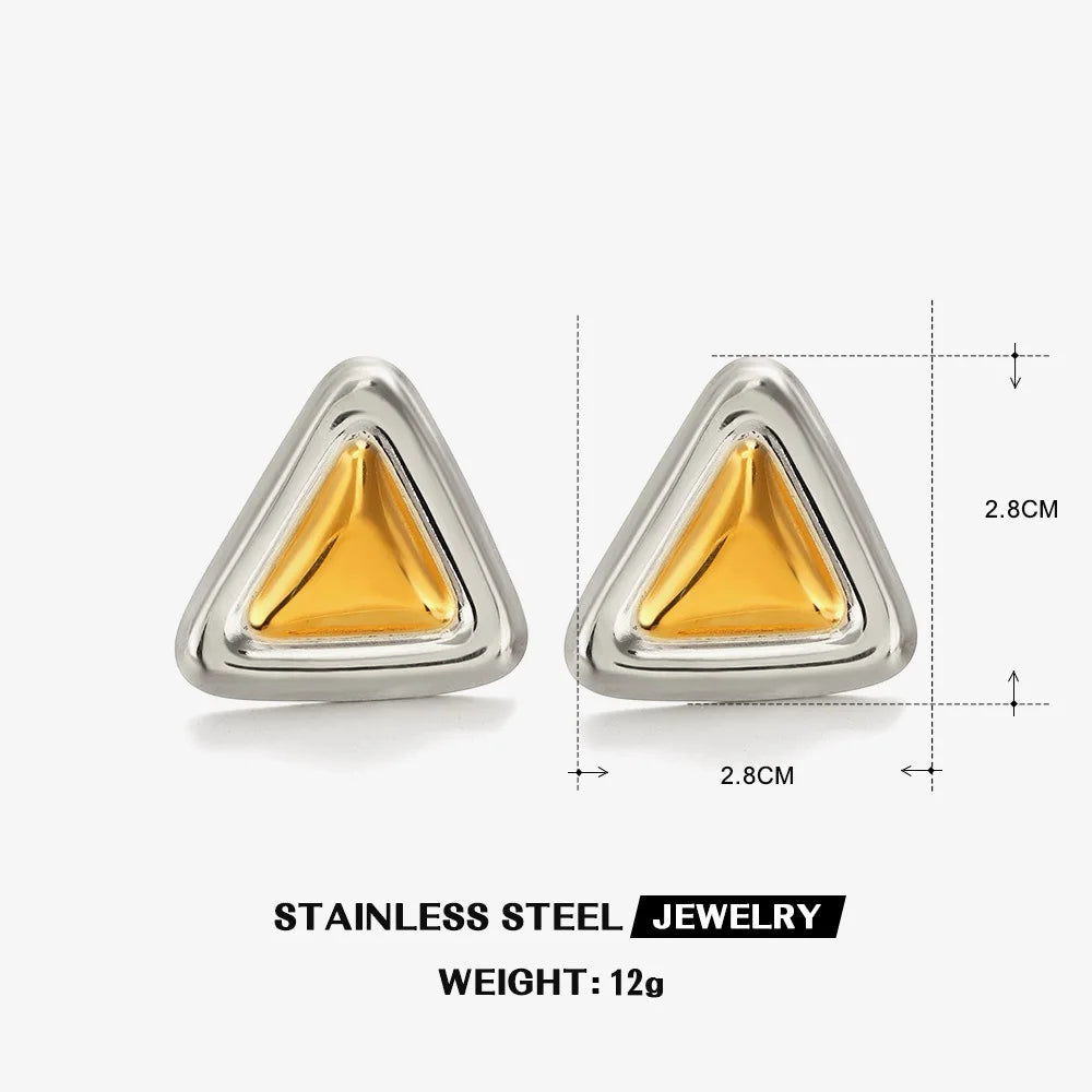 Classic Geometric Stud Earrings™ – Timeless Elegance in Stainless Steel