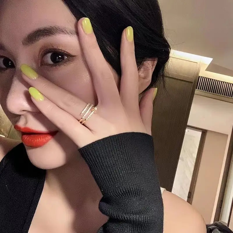 Gold Color Multi Layer Zirconia Ring
Elegant Fashion Ring for Women Jewlena