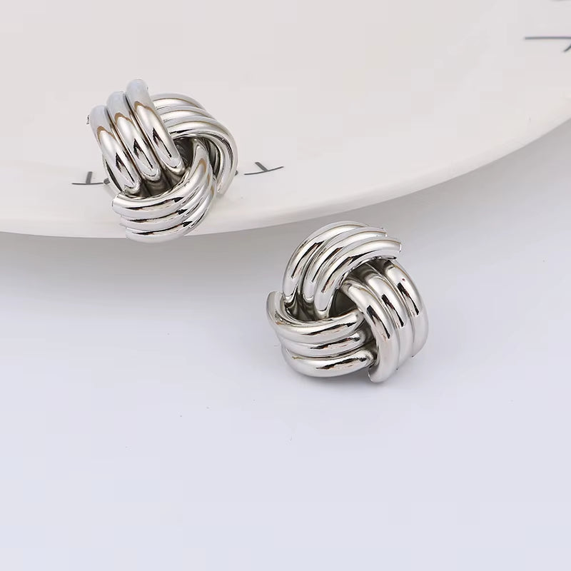 Vintage Non Pierced Clip on Earrings Ear Clips Gold Geometric Metal Earring for Women Wedding Party Bijoux Brincos Jewelry