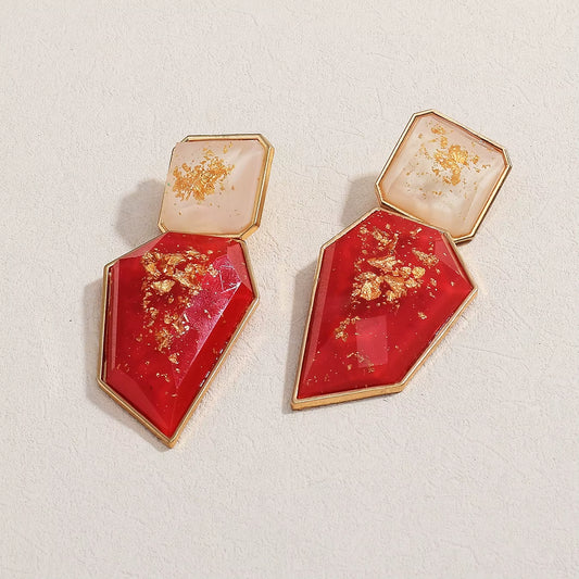 Fashion Jewelry Acrylic Geometric Dangle Earrings Trendy Clear Resin Drop Earrings for Women Femme Brincos Whoelsale