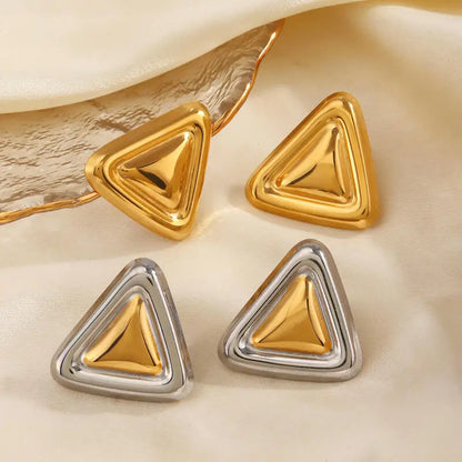 Classic Geometric Stud Earrings™ – Timeless Elegance in Stainless Steel