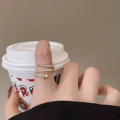 Gold Color Multi Layer Zirconia Ring
Elegant Fashion Ring for Women Jewlena