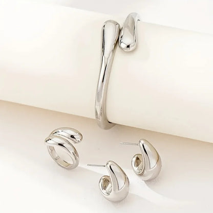 Jewlena™ Water Drop Jewelry Set – Modern Elegance with a Bold Edge