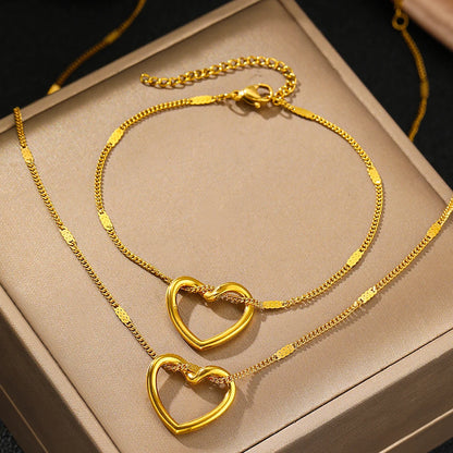 Jewlena Eternal Harmony Jewelry Set Necklace, Earrings & Bracelet