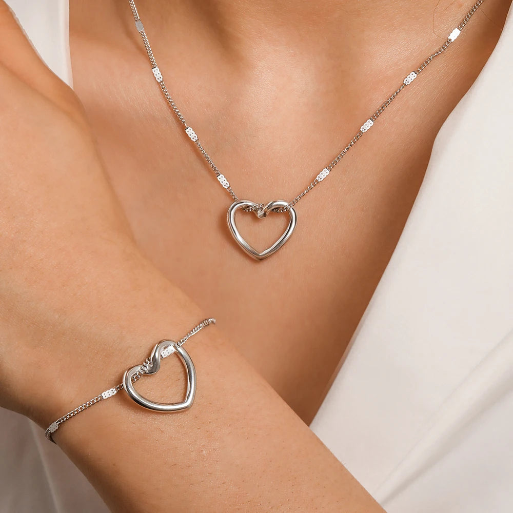 Jewlena Eternal Harmony Jewelry Set Necklace, Earrings & Bracelet