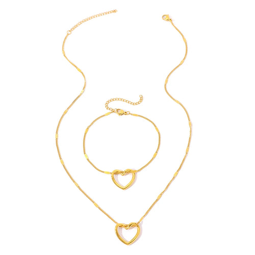 Jewlena Eternal Harmony Jewelry Set Necklace, Earrings & Bracelet
