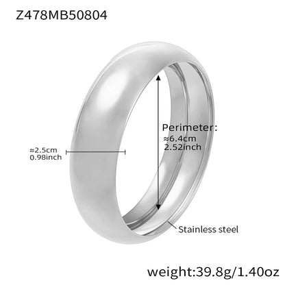 Jewlena™ Classic Glossy Gold Bangles – Timeless 18K Elegance in Stainless Steel