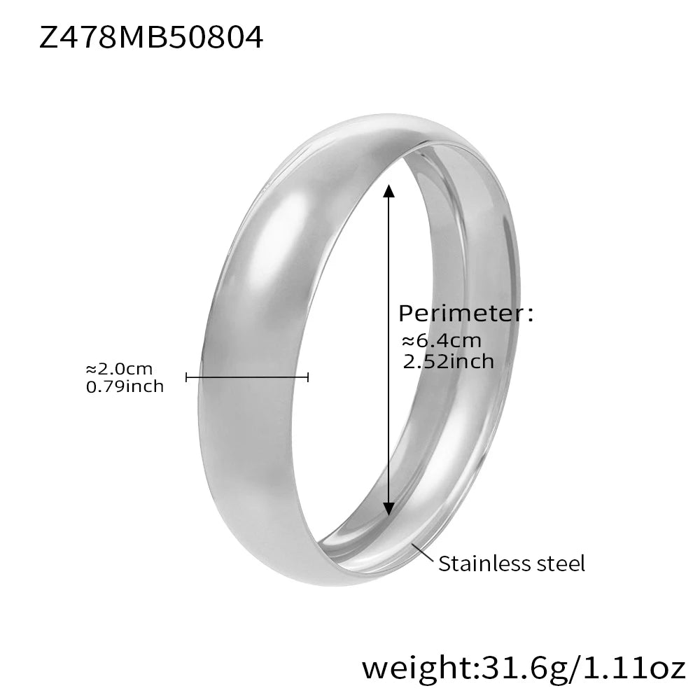 Jewlena™ Classic Glossy Gold Bangles – Timeless 18K Elegance in Stainless Steel