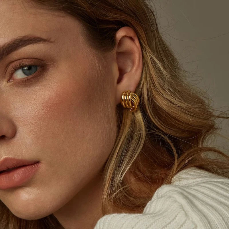 Jewlena™ Fashion Acrylic Geometric Dangle Earrings Clip-On Elegance for Every Woman