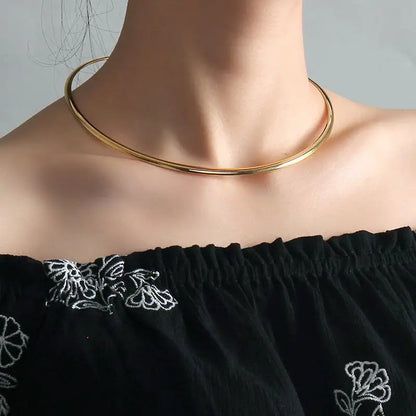 Jewlena Essential Glow Choker Stainless Steel O-Chain Necklace