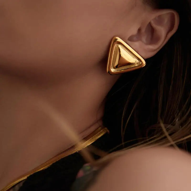 Classic Geometric Stud Earrings™ – Timeless Elegance in Stainless Steel