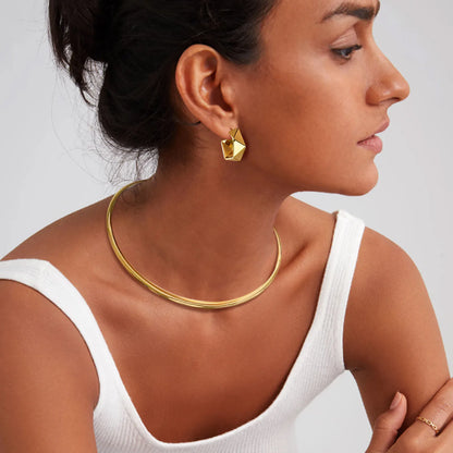 Jewlena Essential Glow Choker Stainless Steel O-Chain Necklace
