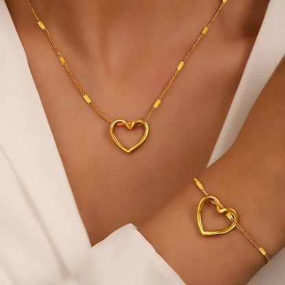 Jewlena Eternal Harmony Jewelry Set Necklace, Earrings & Bracelet