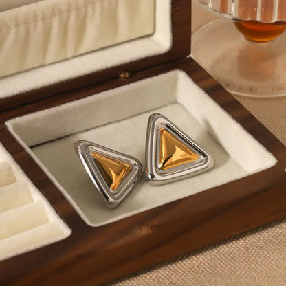 Classic Geometric Stud Earrings™ – Timeless Elegance in Stainless Steel