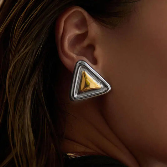 Classic Geometric Stud Earrings™ – Timeless Elegance in Stainless Steel