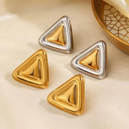 Classic Geometric Stud Earrings™ – Timeless Elegance in Stainless Steel