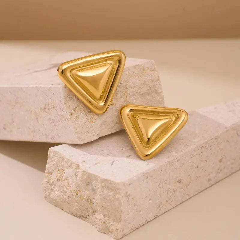 Classic Geometric Stud Earrings™ – Timeless Elegance in Stainless Steel