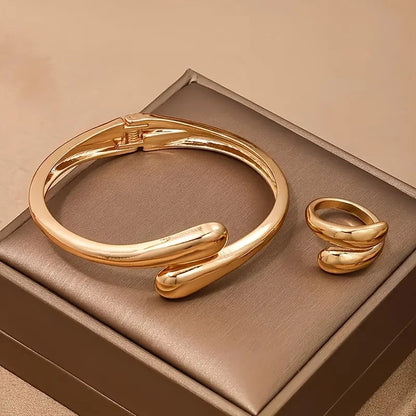 Jewlena™ Water Drop Jewelry Set – Modern Elegance with a Bold Edge