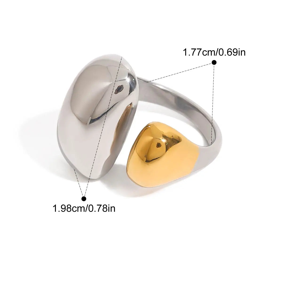 Anel minimalista à prova d'água em ouro 18K – Joia moderna e sofisticada para os dedos