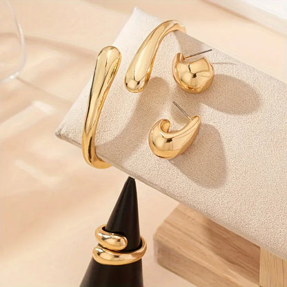 Jewlena™ Water Drop Jewelry Set – Modern Elegance with a Bold Edge