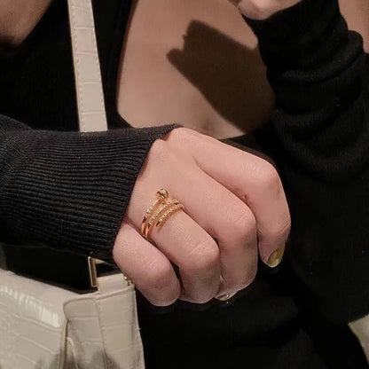 Gold Color Multi Layer Zirconia Ring
Elegant Fashion Ring for Women Jewlena