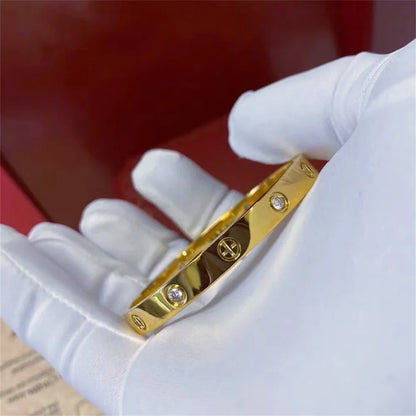 Jewlena Golden Cross Bangle Classic Stainless Steel Bracelet