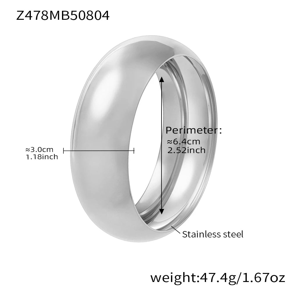 Jewlena™ Classic Glossy Gold Bangles – Timeless 18K Elegance in Stainless Steel