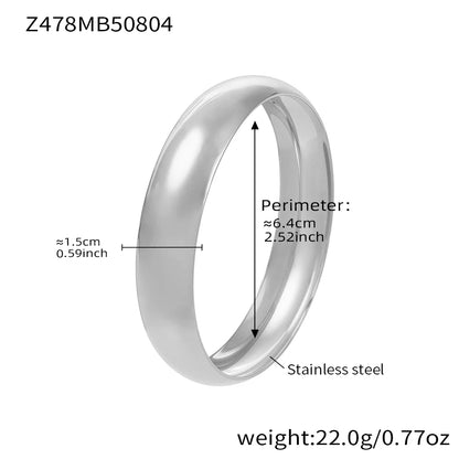Jewlena™ Classic Glossy Gold Bangles – Timeless 18K Elegance in Stainless Steel