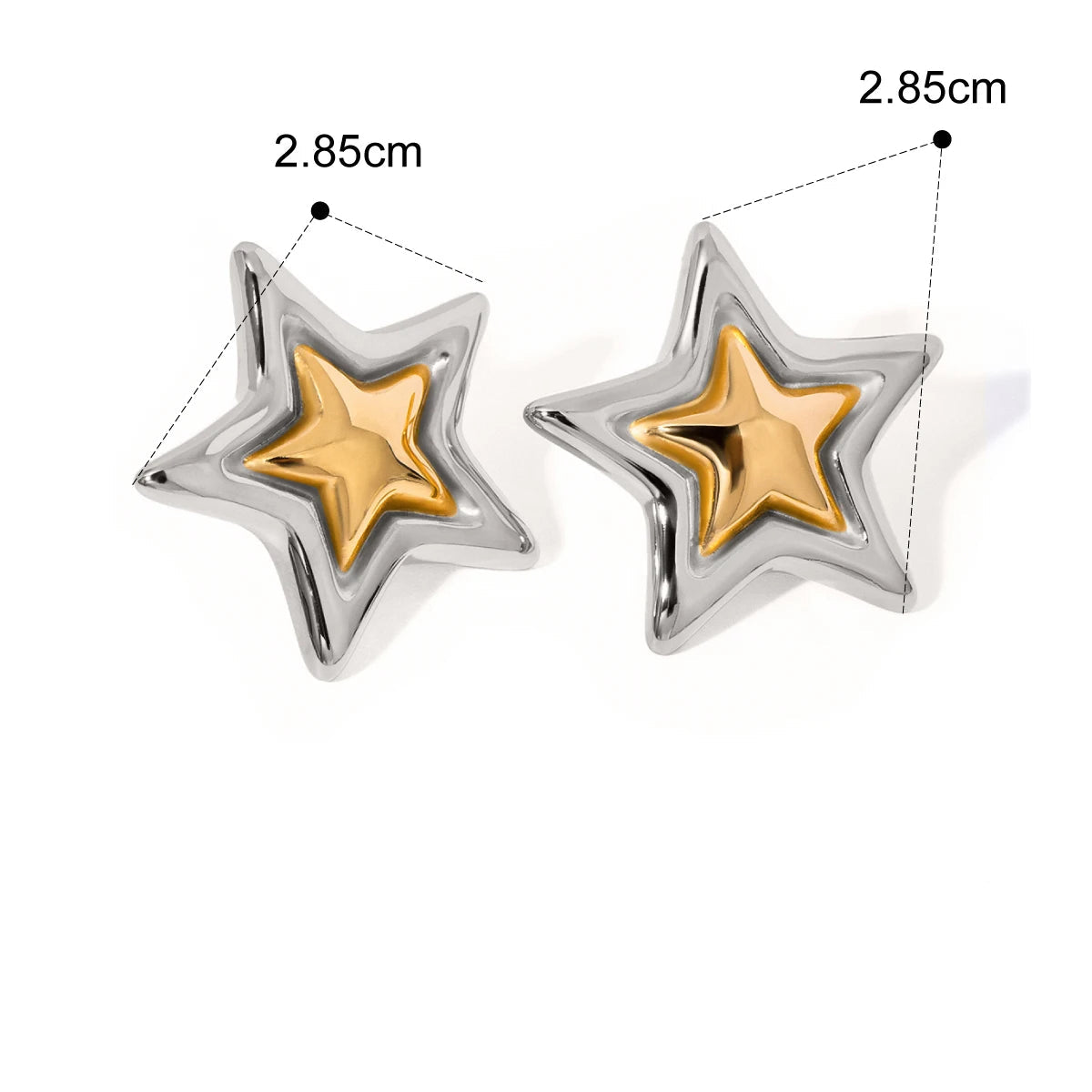 Geometric Gold Stud Earrings™ – Modern Shine, Timeless Confidence