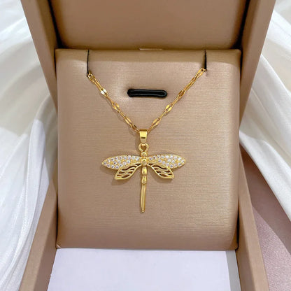 Jewlena Insect Pendant Necklace Contemporary Elegance with a Symbolic Touch