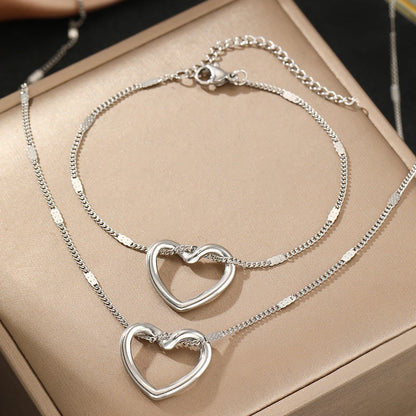 Jewlena Eternal Harmony Jewelry Set Necklace, Earrings & Bracelet