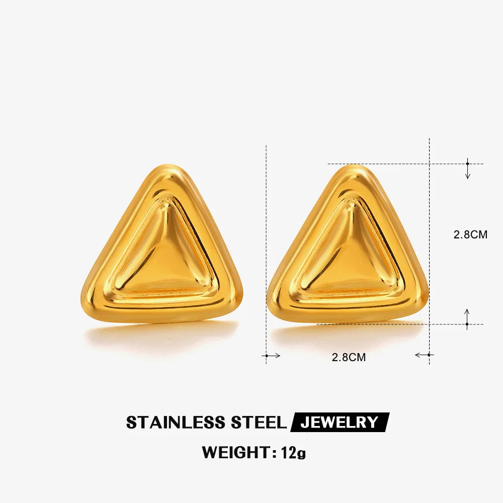 Classic Geometric Stud Earrings™ – Timeless Elegance in Stainless Steel