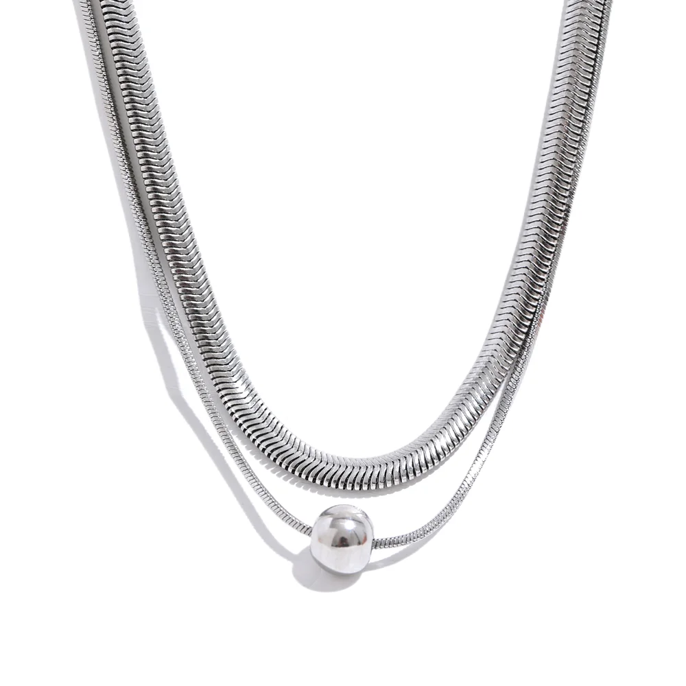 Necklace 18K Gold Double Layer Snake Chain Set™ – Effortless Luxury, Timeless Shine