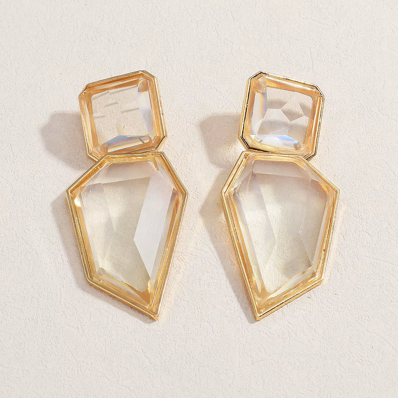 Fashion Jewelry Acrylic Geometric Dangle Earrings Trendy Clear Resin Drop Earrings for Women Femme Brincos Whoelsale