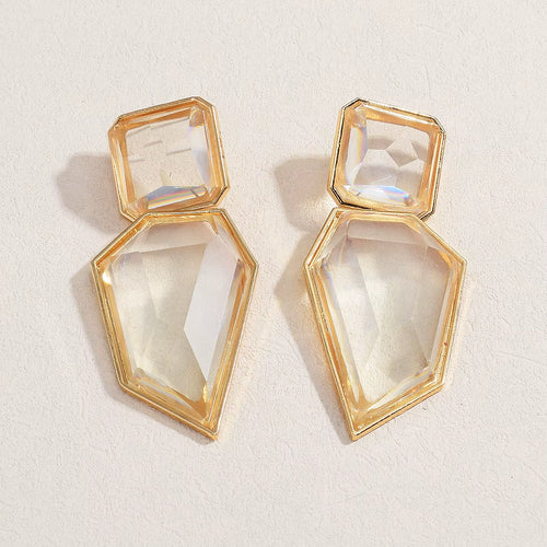 Fashion Jewelry Acrylic Geometric Dangle Earrings Trendy Clear Resin Drop Earrings for Women Femme Brincos Whoelsale
